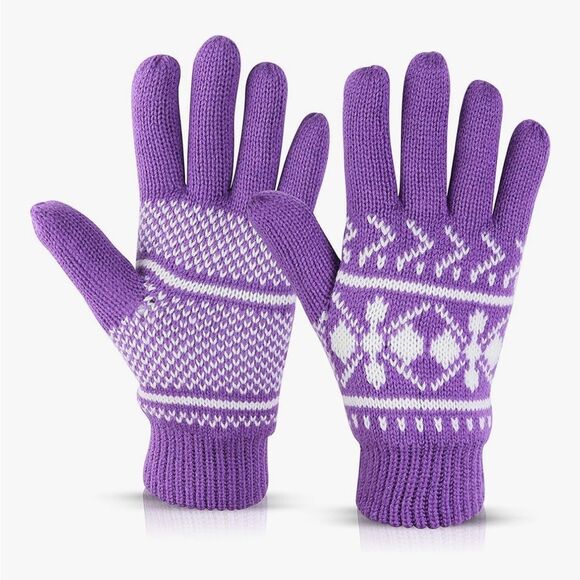 Luther Pike Seattle Knit Winter Gloves For Women Thermal Insulation - Picture 2 of 5